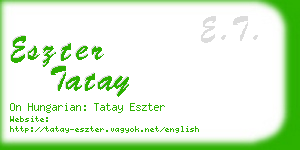 eszter tatay business card